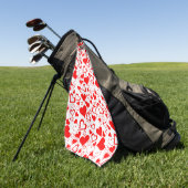 Herzmuster Golfhandtuch (Gras)
