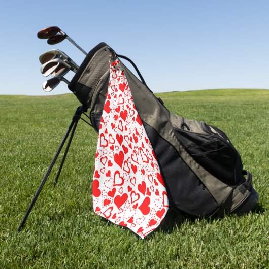 Herzmuster Golfhandtuch (Gras)