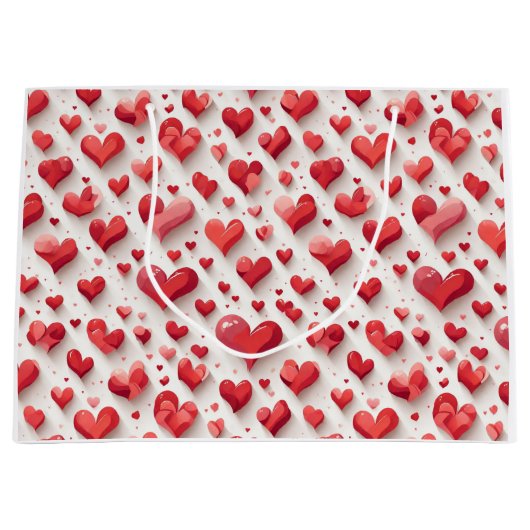 Herzmuster Große Geschenktüte (Vorderseite)