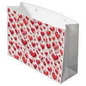 Herzmuster Große Geschenktüte (Rückseite Schrägansicht)