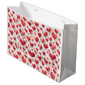 Herzmuster Große Geschenktüte (Vorderseite Schrägansicht)