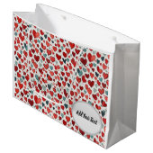 Herzmuster Große Geschenktüte (Vorderseite Schrägansicht)