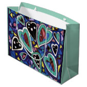 Herzmuster Große Geschenktüte (Rückseite Schrägansicht)