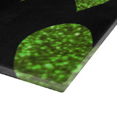 Herzmuster, grüne Herzen, Glitzer Herz Schneidebrett (Ecke)