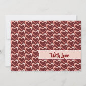 Herzmuster Grußkarte Feiertagskarte (Vorderseite)