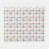 HERZMUSTER hübsche moderne helle geometrische Form Fleecedecke (Vorderseite (Horizontal))