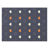 Herzmuster in Orange und Creme Tischdecke (Vorderseite (Horizontal))