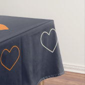 Herzmuster in Orange und Creme Tischdecke (Beispiel)