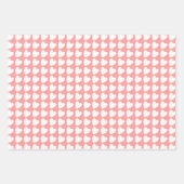 Herzmuster in Schwarz, Weiß und Rosa Geschenkpapier Set (Vorderseite)
