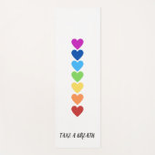 Herzmuster in sieben Chakras-Farben Yogamatte (Vorderseite)