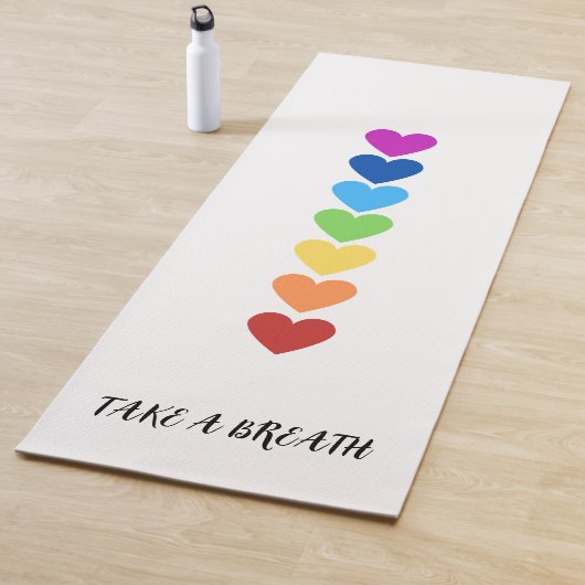 Herzmuster in sieben Chakras-Farben Yogamatte (Beispiel)