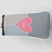 Herzmuster individuelle Monogramm-Putterdeckel Golf Headcover (Vorderseite)