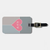 Herzmuster individueller Gepäckanhänger (Vorderseite horizontal)