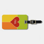 Herzmuster individueller Gepäckanhänger (Vorderseite horizontal)