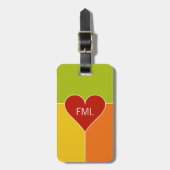 Herzmuster individueller Gepäckanhänger (Vorderseite vertikal)