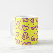 Herzmuster - Inspiriert vom Valentinstag Kaffeetasse (Vorderseite Links)