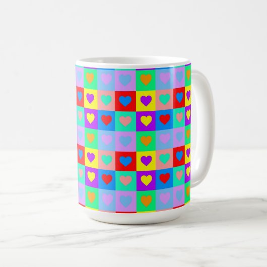 Herzmuster Kaffeetasse (VorderseiteRechts)