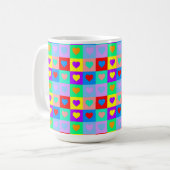 Herzmuster Kaffeetasse (Vorderseite Links)