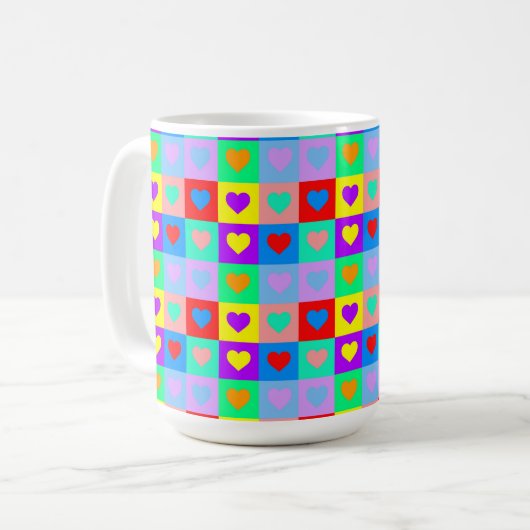 Herzmuster Kaffeetasse (Vorderseite Links)