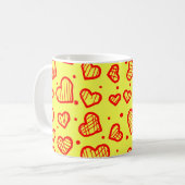Herzmuster Kaffeetasse (Vorderseite Links)