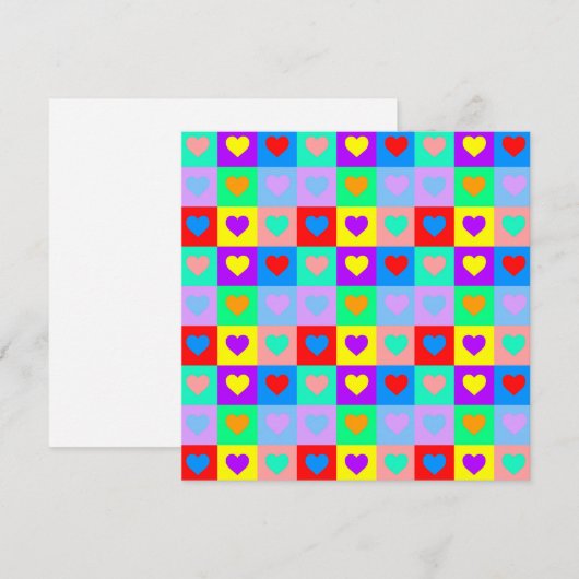 Herzmuster Karte (Vorne/Hinten)