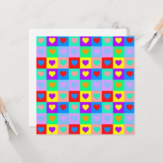 Herzmuster Karte (Vorderseite/Rückseite Beispiel)