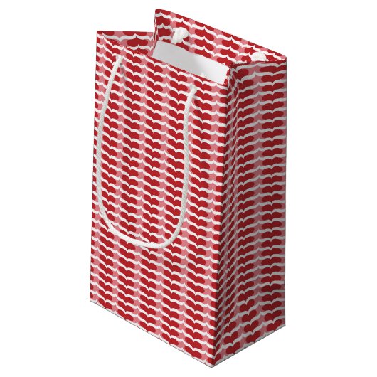 Herzmuster Kleine Geschenktüte (Rückseite Schrägansicht)