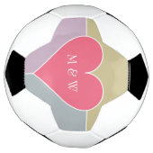 Herzmuster kundenspezifische Monogramm Fußball (Gedreht)