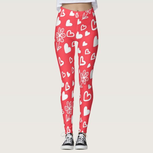 Herzmuster Leggings (Vorderseite)