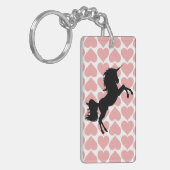 Herzmuster-Liebe des Unicorn Schlüsselkette der Schlüsselanhänger (Vorderseite links)