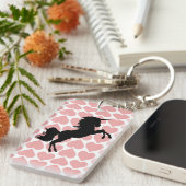 Herzmuster-Liebe des Unicorn Schlüsselkette der Schlüsselanhänger (Vorderseite rechts)