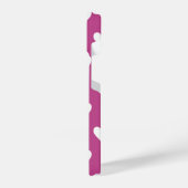 Herzmuster Magenta Hot Pink White Modern iPhone Hülle (Linke Seite)