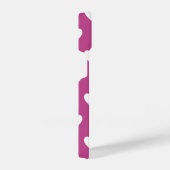 Herzmuster Magenta Hot Pink White Modern iPhone Hülle (Rechte Seite)