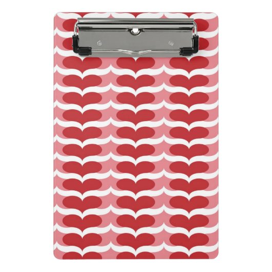 Herzmuster Mini Klemmbrett (Vorderseite)