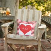 Herzmuster Monogramm Anfangsbuchstaben Valentinsta Kissen (Stuhl)