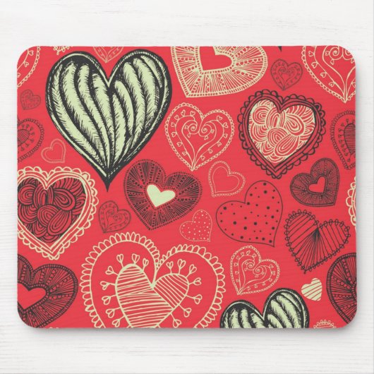 Herzmuster Mousepad (Vorne)