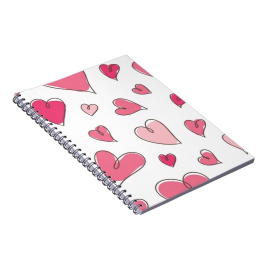 Herzmuster Notizblock (Rechte Seite)