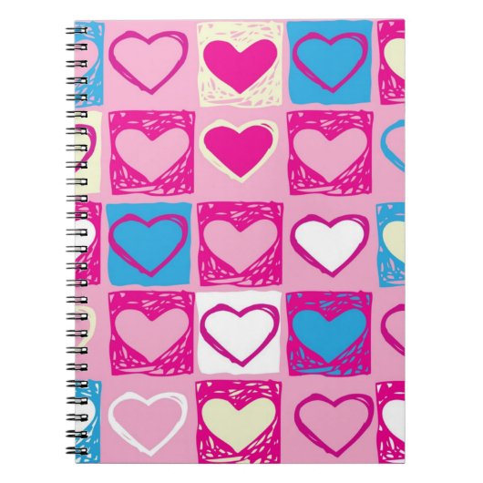 Herzmuster Notizblock (Vorderseite)