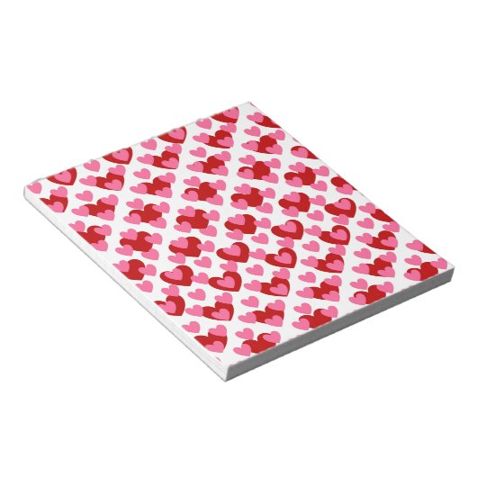 Herzmuster Notizblock (angewinkelt)