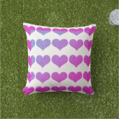 Herzmuster Pink Lila Glitzer Ombre White Kissen (Golfball-Marker)