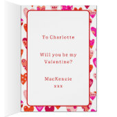 Herzmuster Pink Red Valentines (Innen (Rechts))