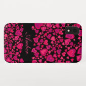 Herzmuster-Pink- und -SCHWARZgewohnheitsfall Case-Mate iPhone Hülle (Rückseite (Horizontal))