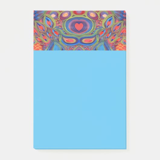 Herzmuster-Post-it-Zettel Post-it Klebezettel (Vorderseite)