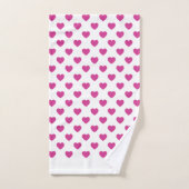 Herzmuster Preppy Pink y2k Monogram Name Badhandtuch Set (Handtuch)