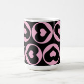Herzmuster Rosa Liebe Graphic Bold Kaffeetasse (Mittel)