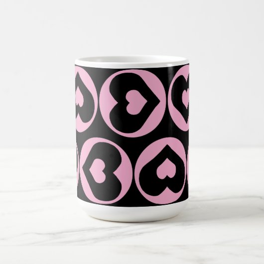 Herzmuster Rosa Liebe Graphic Bold Kaffeetasse (Mittel)