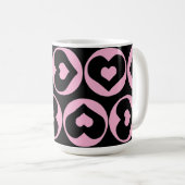 Herzmuster Rosa Liebe Graphic Bold Kaffeetasse (VorderseiteRechts)
