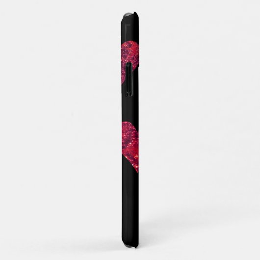 Herzmuster, rote Herzen, Glitzer Herz Case-Mate iPhone Hülle (Hinten/Rechts)