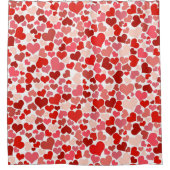 Herzmuster, rote Herzen, Liebe Duschvorhang (Vorderseite)