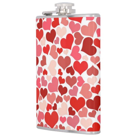 Herzmuster, rote Herzen, Liebe Flachmann (Links)